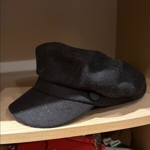 Black Newsboy Cap